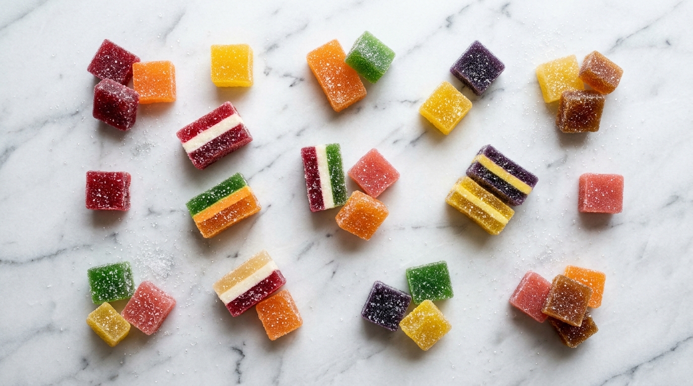 Jelly flat-lay